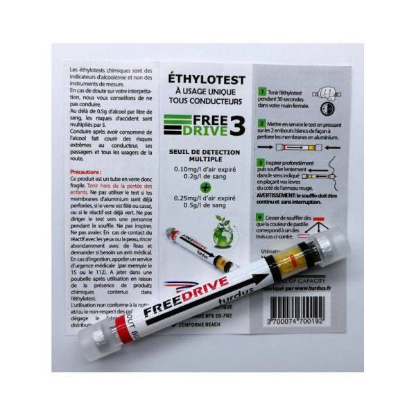 Breathalyser manufactured in France.