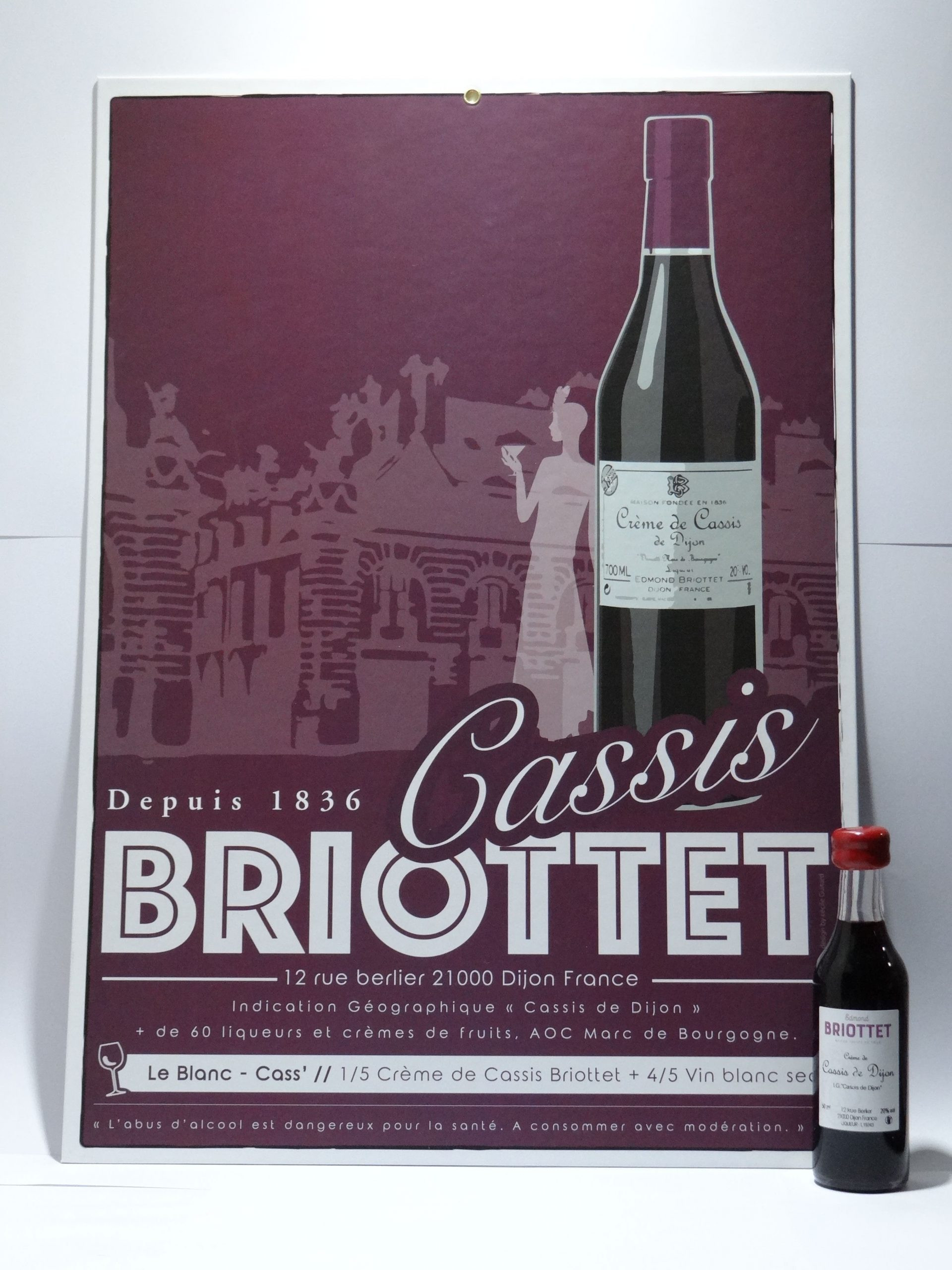 Affiche de la Maison Briottet, liquoriste français indépendant depuis 1836