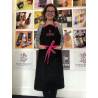 Pink and black Maison Briottet logo apron