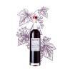 Waxed bottle of Crème de Cassis de Dijon Maison Briottet, liqueur 50% ABV, 70cl
