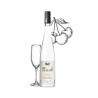Bouteille d'eau de vie de KIRSH Maison Briottet, alcool 45% vol., 70cl, avec deux verres cocktails avec glacons