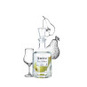 Bouteille d'eau de vie de Poire William Maison Briottet, alcool 45% vol., 70cl, avec deux verres cocktails avec glacons